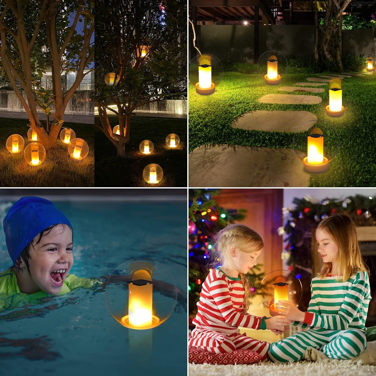 LanPool Solar Floating Pool Lights Set of 2