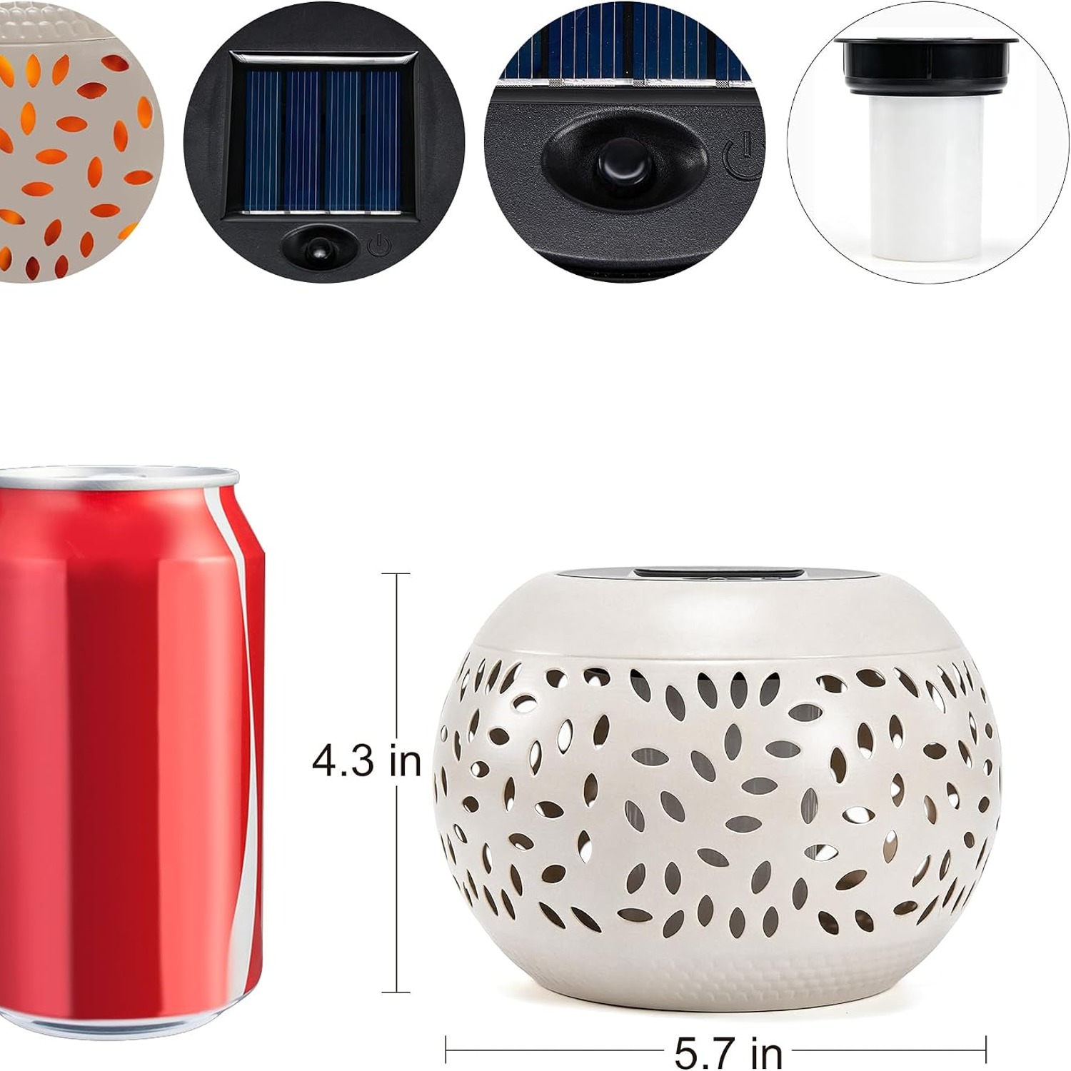 pearlstar Solar Flame Table Lantern