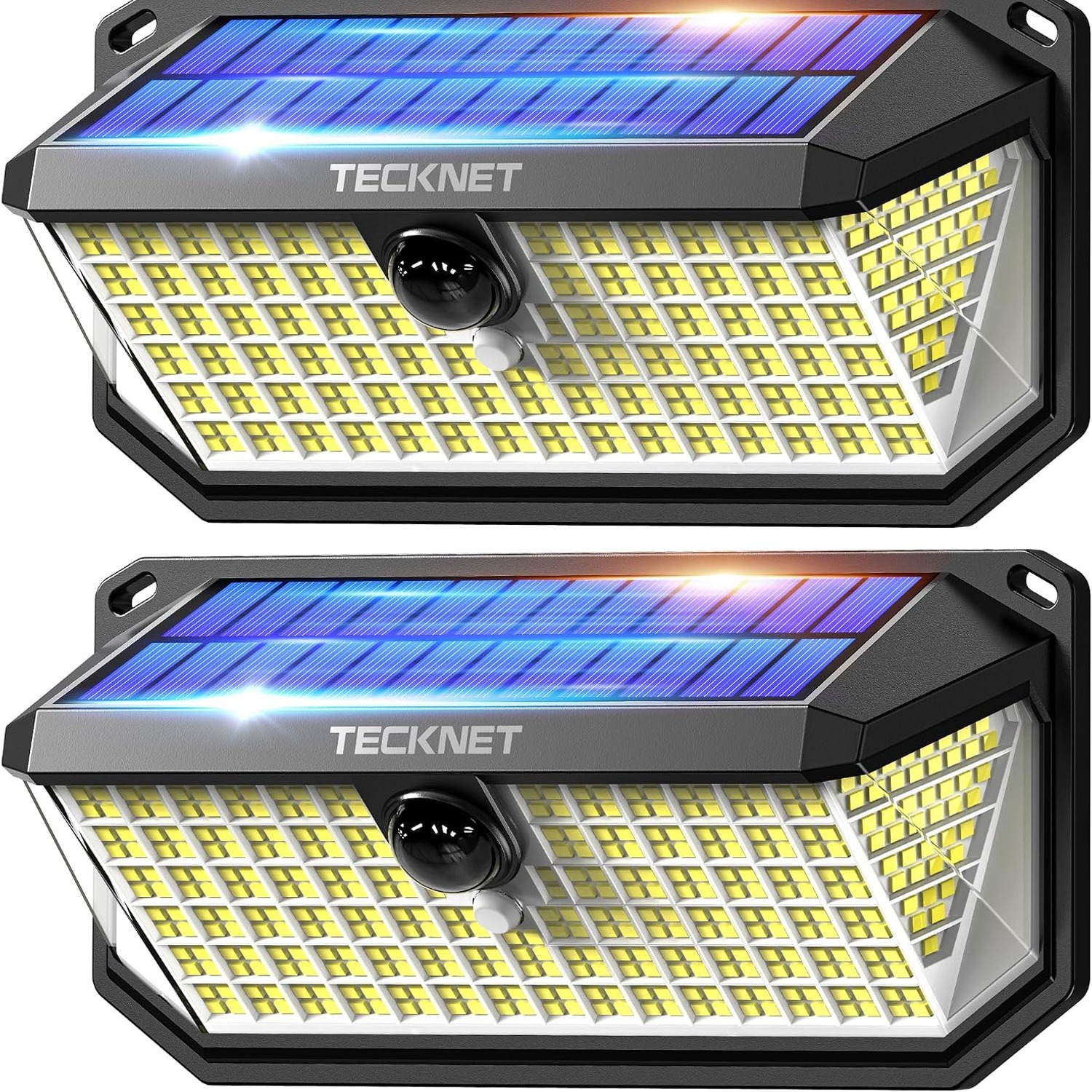 TECKNET Solar Motion Sensor Security Light 2 Pack