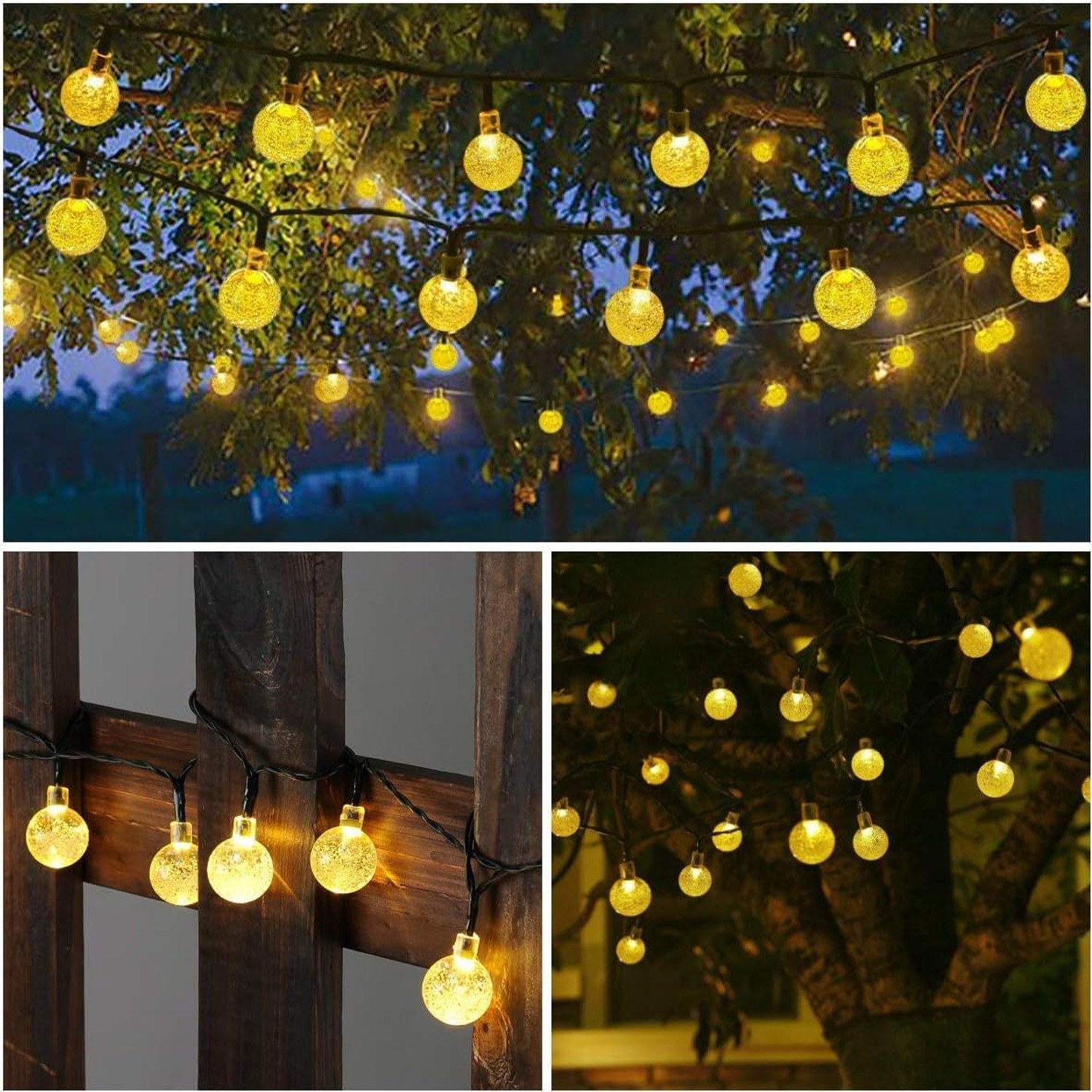 Toodour 11m Solar Globe String Lights