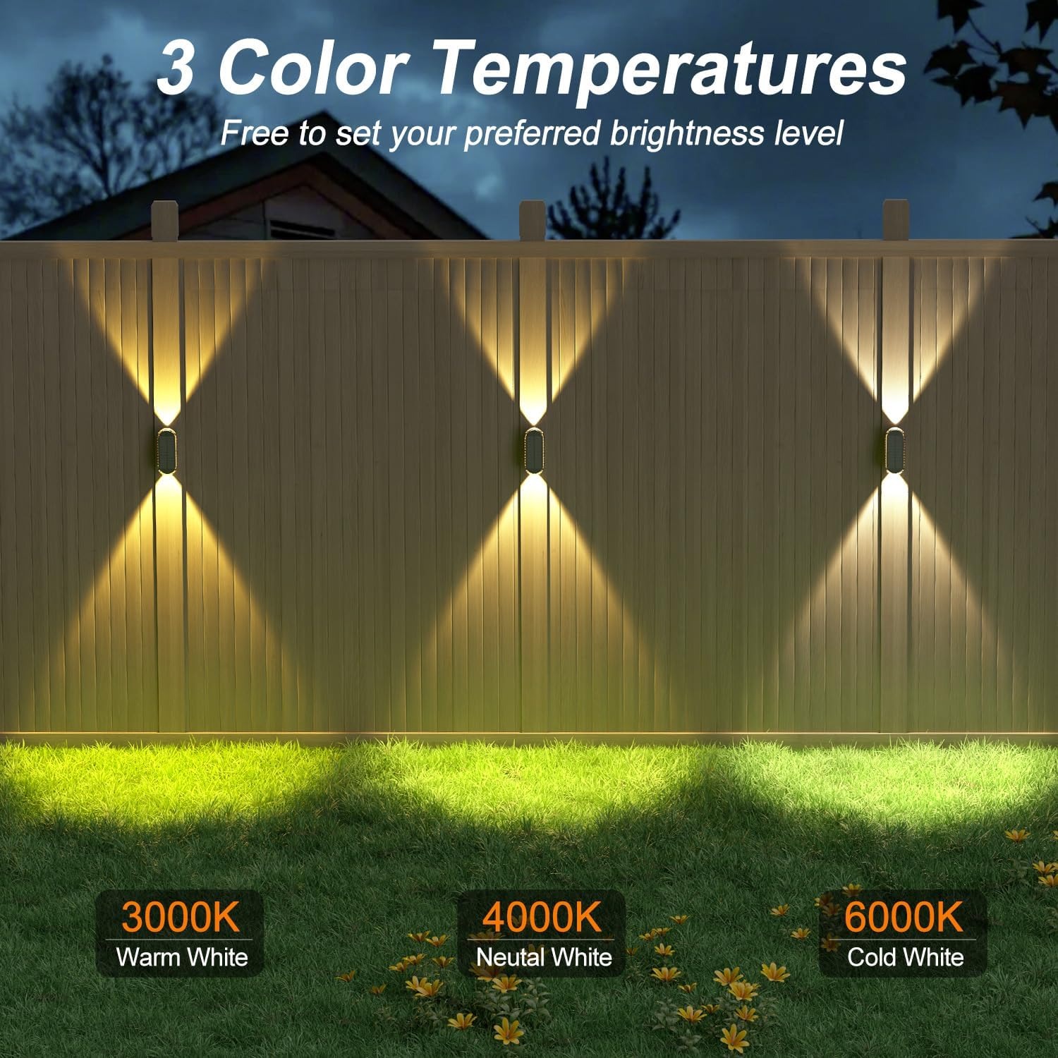 ELLASAY Solar Fence Lights 8 Pack: image 5